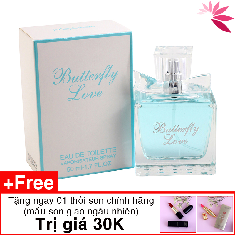 Nước hoa nữ hàng nội địa MayCreate hương ngọt ngào BUTTERFLY LOVE 50ml Nh07 tặng quà trị giá 20k.Mua 2 giảm 10%, follow shop giảm 30k