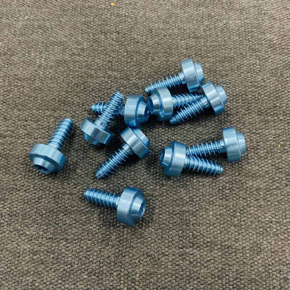 [COMBO] 10 con ốc dàn áo xe máy, ốc dàn áo nhôm kiểu bông mai 5ly xoắn gắn các dòng xe YAMAHA (màu xanh ngọc)