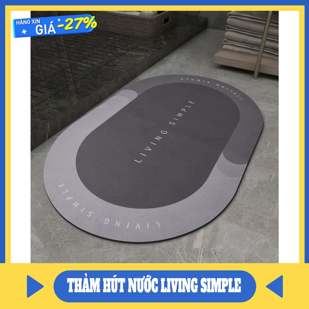 Thảm SiLiCon chùi chân, Thấm Hút Nước 5 Giây, Mặt Thảm Lót Siêu Mịn, Đế Cao Su Chống Trượt. ĐTVM