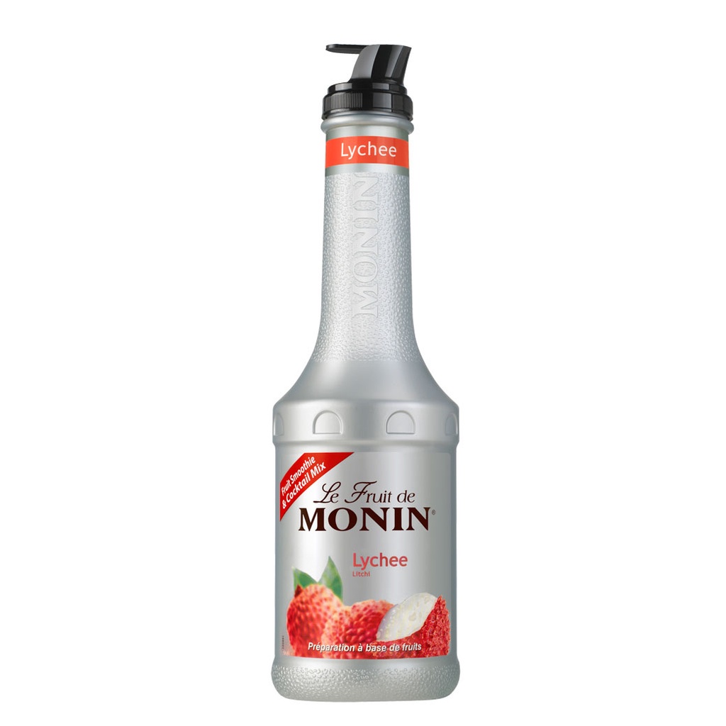Puree Fruit Mix Monin vải chai 1L. Hàng công ty có sẵn giao ngay