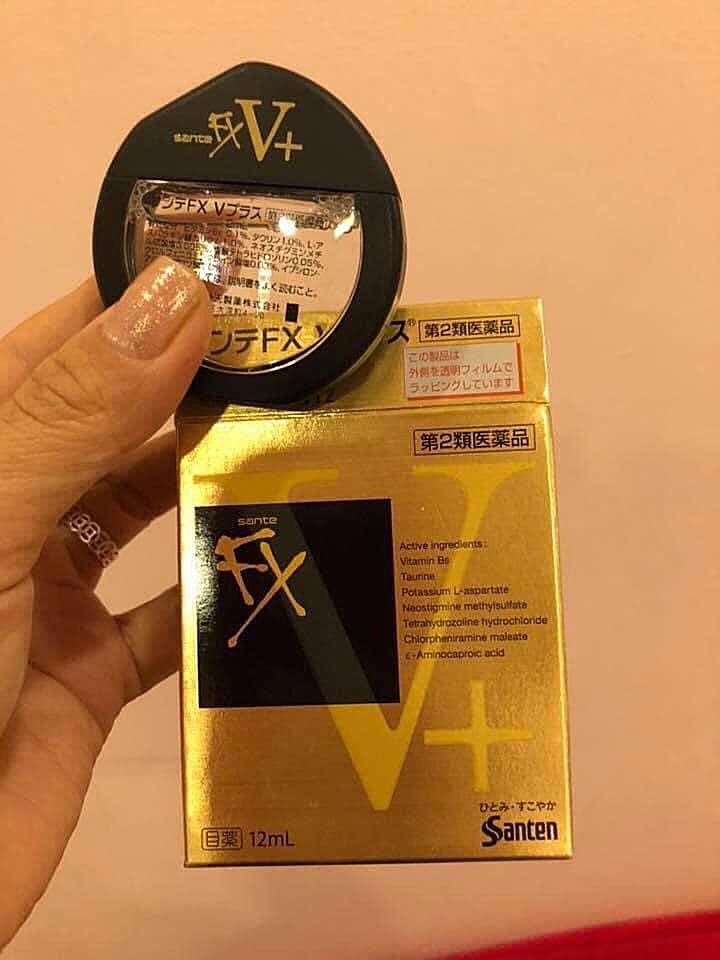 Dung dịch nhỏ mắt SANTEN Nhật bản- màu vàng FX neo V+ - Dung dịch nhỏ mắt SANTEN