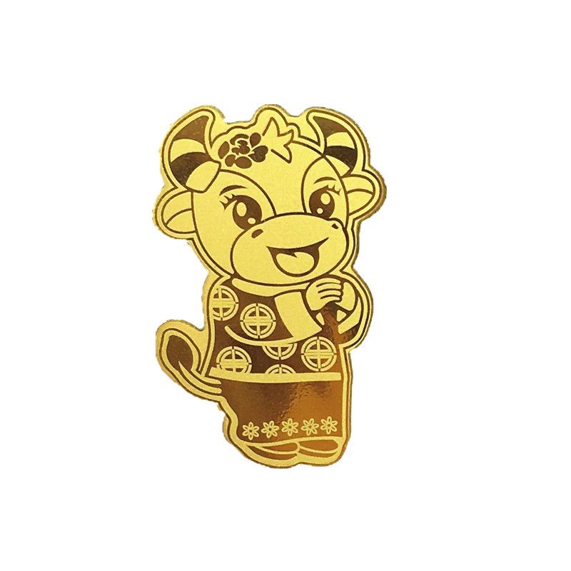 Miếng Dán Mèo Thần Tài Trâu Thần Tài Trâu Vàng May Mắn  Chiêu Hút Tài Lộc Miếng Dán Mang Lại Sự May Mắn Cho Người Dùng Miếng Dán Hot  -thegioisile4