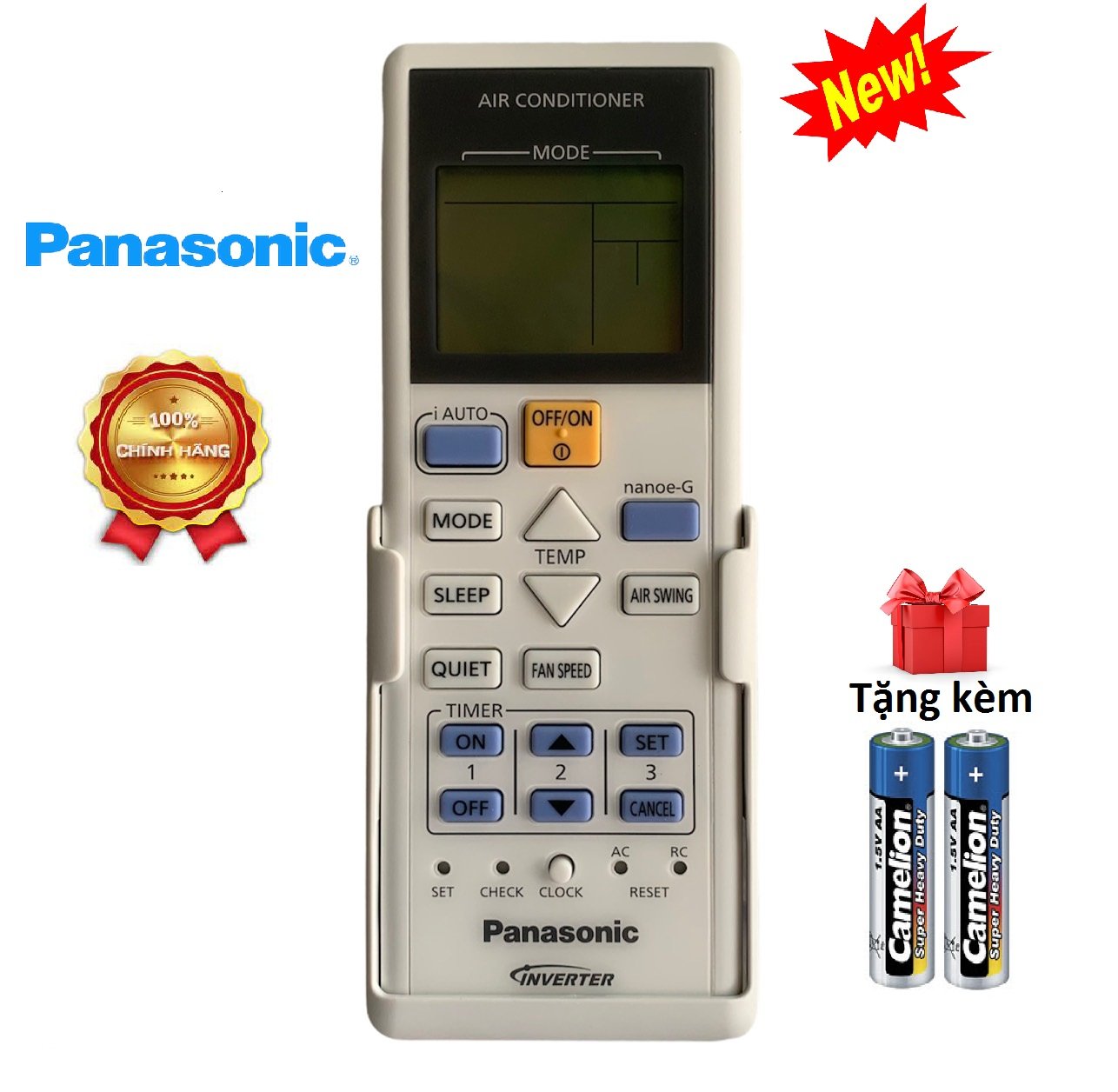 Điều khiển điều hòa Panasonic inverter CHÍNH HÃNG - Full box , remote máy lạnh panasonic 1 chiều, rimot điều hoà pana, mót máy lạnh panasonic 2 chiều