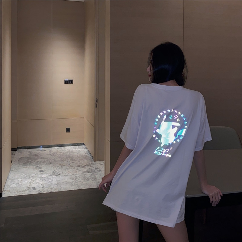 Áo thun pika phản quang in lưng, mặc đôi mặc nhóm siêu cute 65