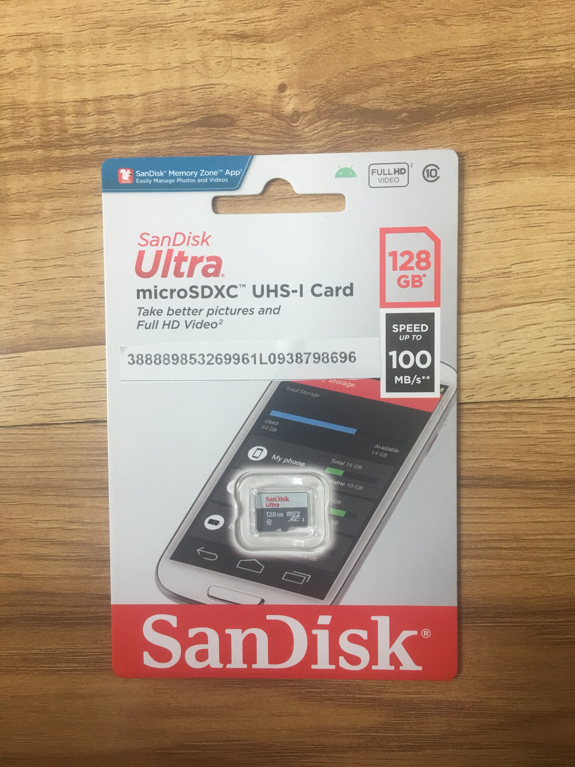 Thẻ nhớ microsd sandisk ultra 128gb uhs-i - 100mb/s