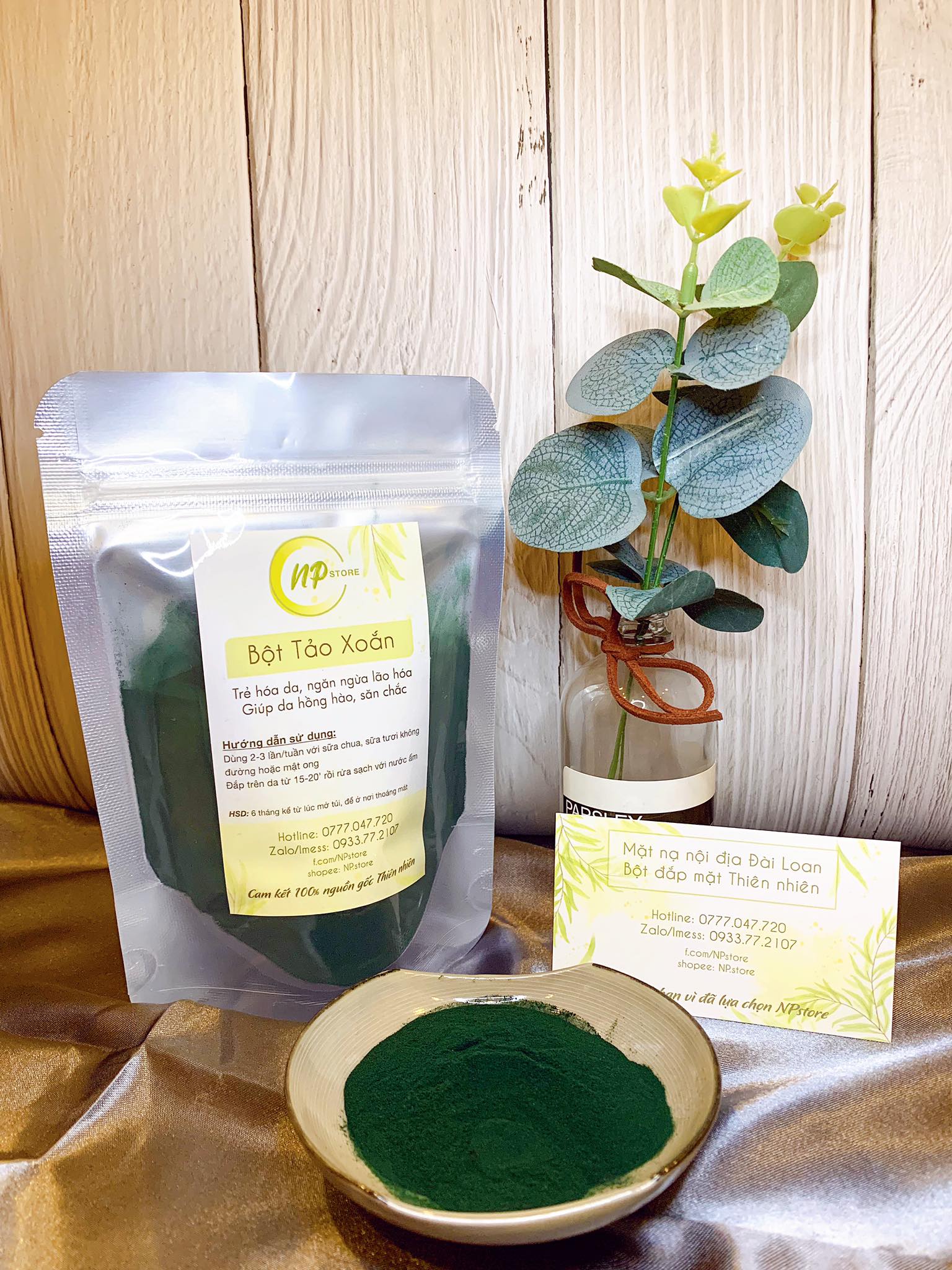 Bột Tảo Xoắn nguyên chất Spirulina Nhật Bản 50gram -100gram