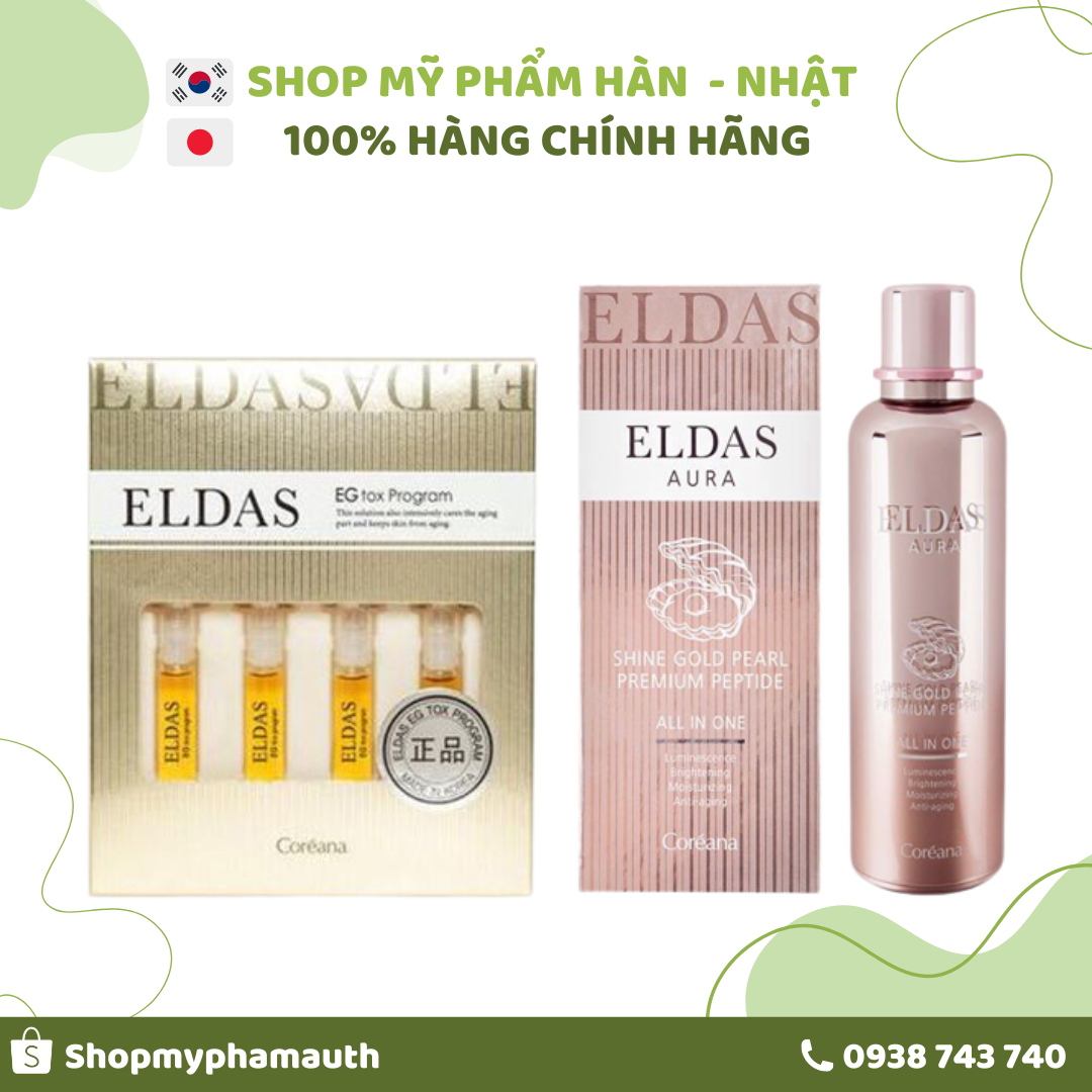 Serum Tế bào gốc ELDAS AURA chai 100ml/ELDAS Hộp 4 ống