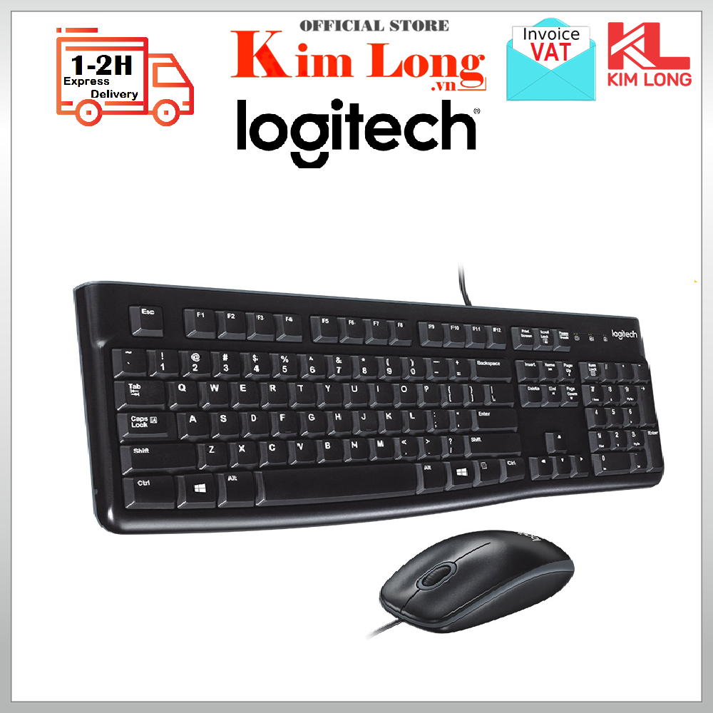 Bàn phím chuột Logitech MK120 Cổng kêt nối USB Dành cho Văn Phòng siêu bền bỉ - Bảo hành 3 năm
