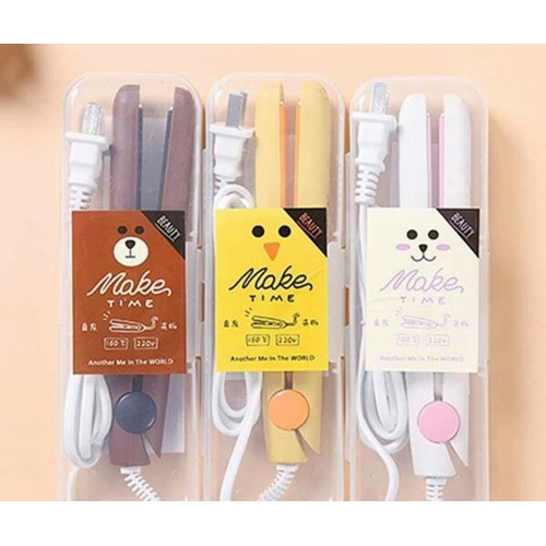 Máy là,ép tóc mini hàn quốc - may làm tóc tạo kiểu mini siêu cute