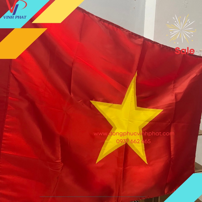 Cờ tổ quốc việt nam hàng chuẩn vải đẹp hình thật