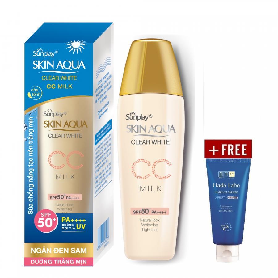 Sữa chống nắng Sunplay Skin Aqua Clear White CC Milk 25g (tặng srm 20g)