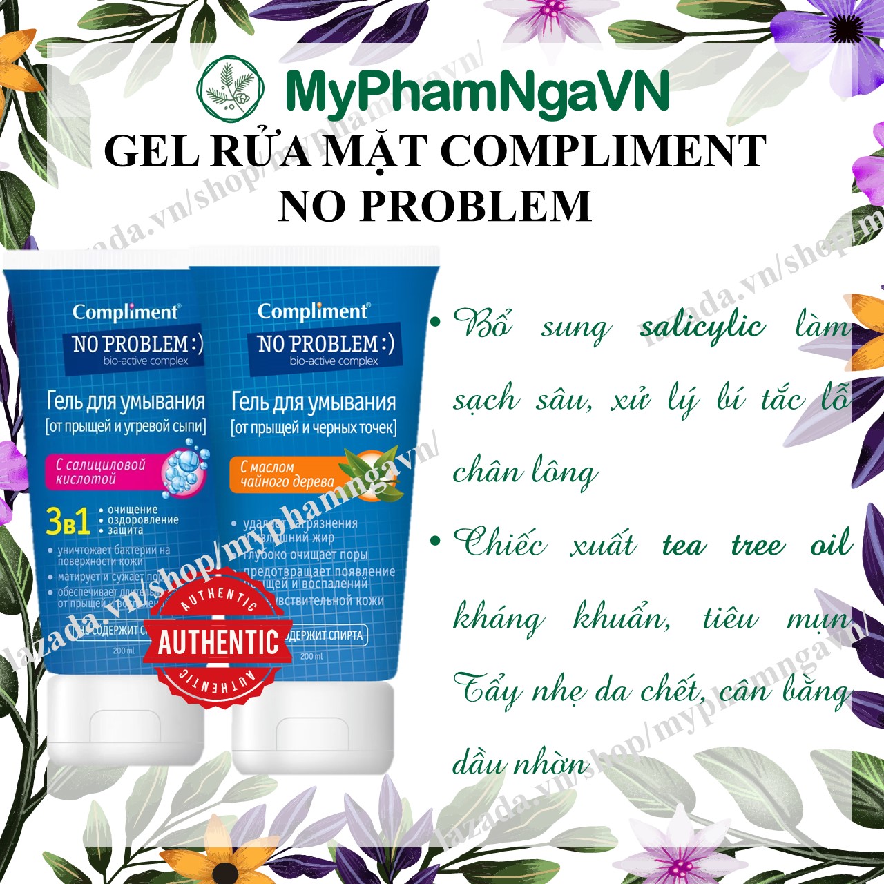 Sữa rửa mặt cho da mụn, da dầu Compliment 200ml tinh chất trà