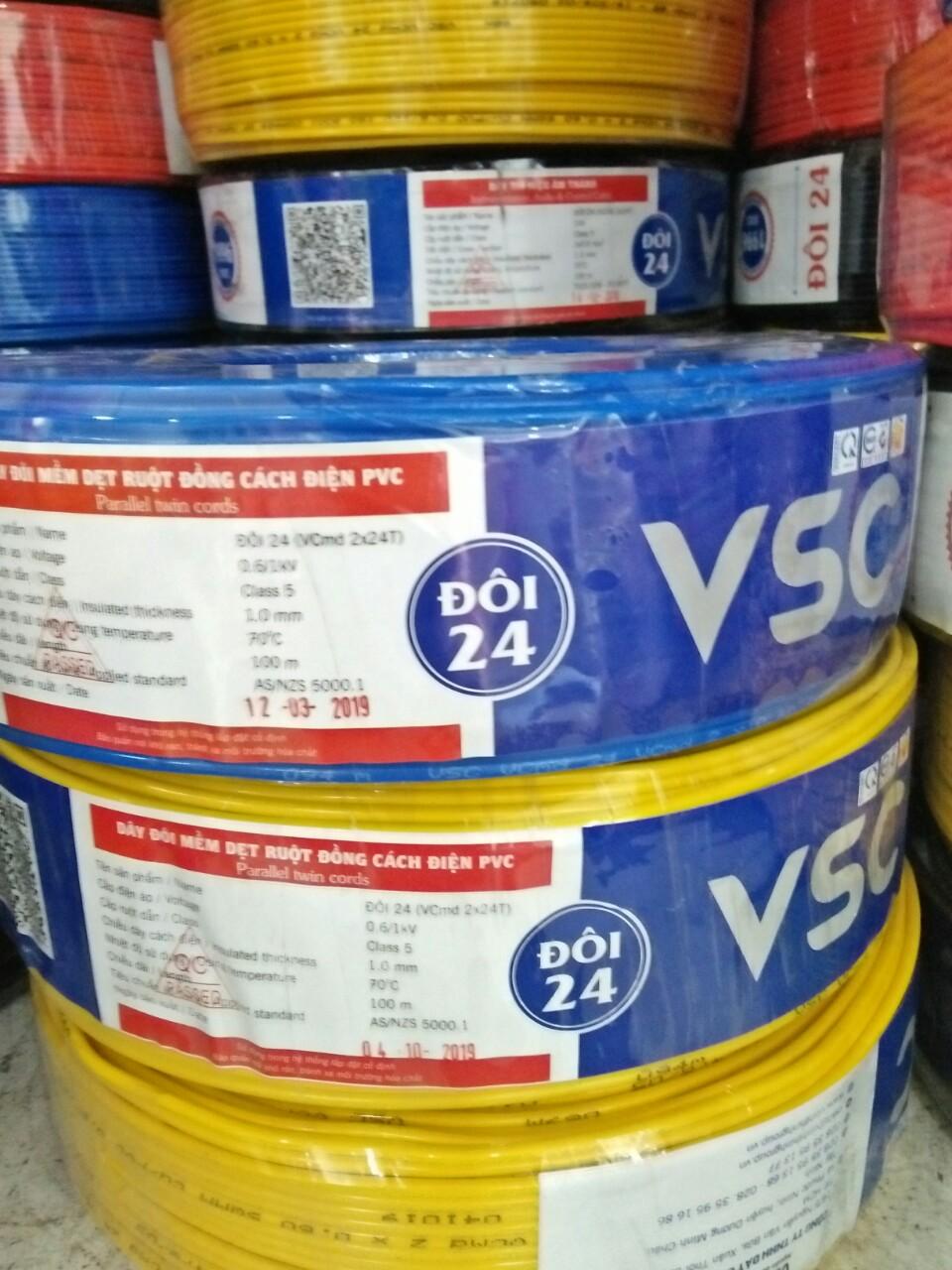 [FreeshipMAX] VTM - DÂY VCMD - DÂY ĐÔI MỀM RUỘT ĐỒNG CÁCH ĐIỆN PVC VT - VCMD(2X24T)- 0.6 / 1KV