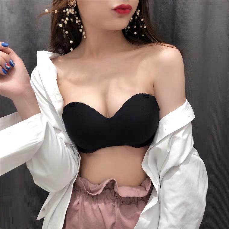[HCM]Áo Bra Nữ Đúc Su Áo Lót Nâng Ngực Không Gọng Mút Dày [tặng kèm dây trong suốt]