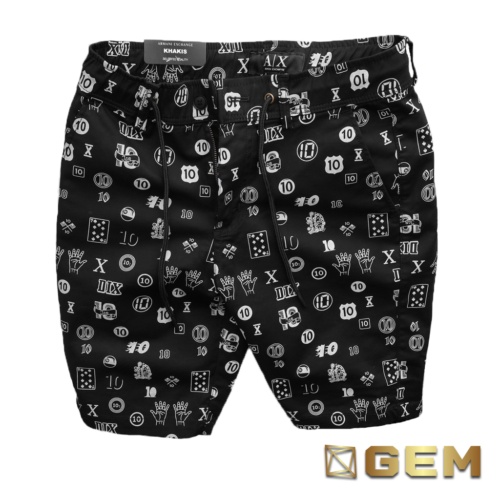 Quần short nam kaki lưng thun co giãn thoải mái, quần đùi nam lưng thun chất kaki co giãn in họa tiết chuẩn form