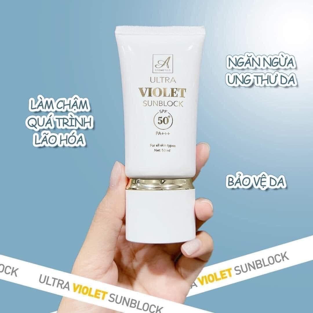 Kem chống nắng VIOLET Phương Anh - Kem chống nắng Utral Violet SunBlock Phương anh chính hãng - Kem chống nắng A SPF 50
