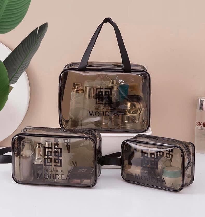 Set 3 túi nhựa trong LOẠI 1 du lịch, đi tập tiện lợi