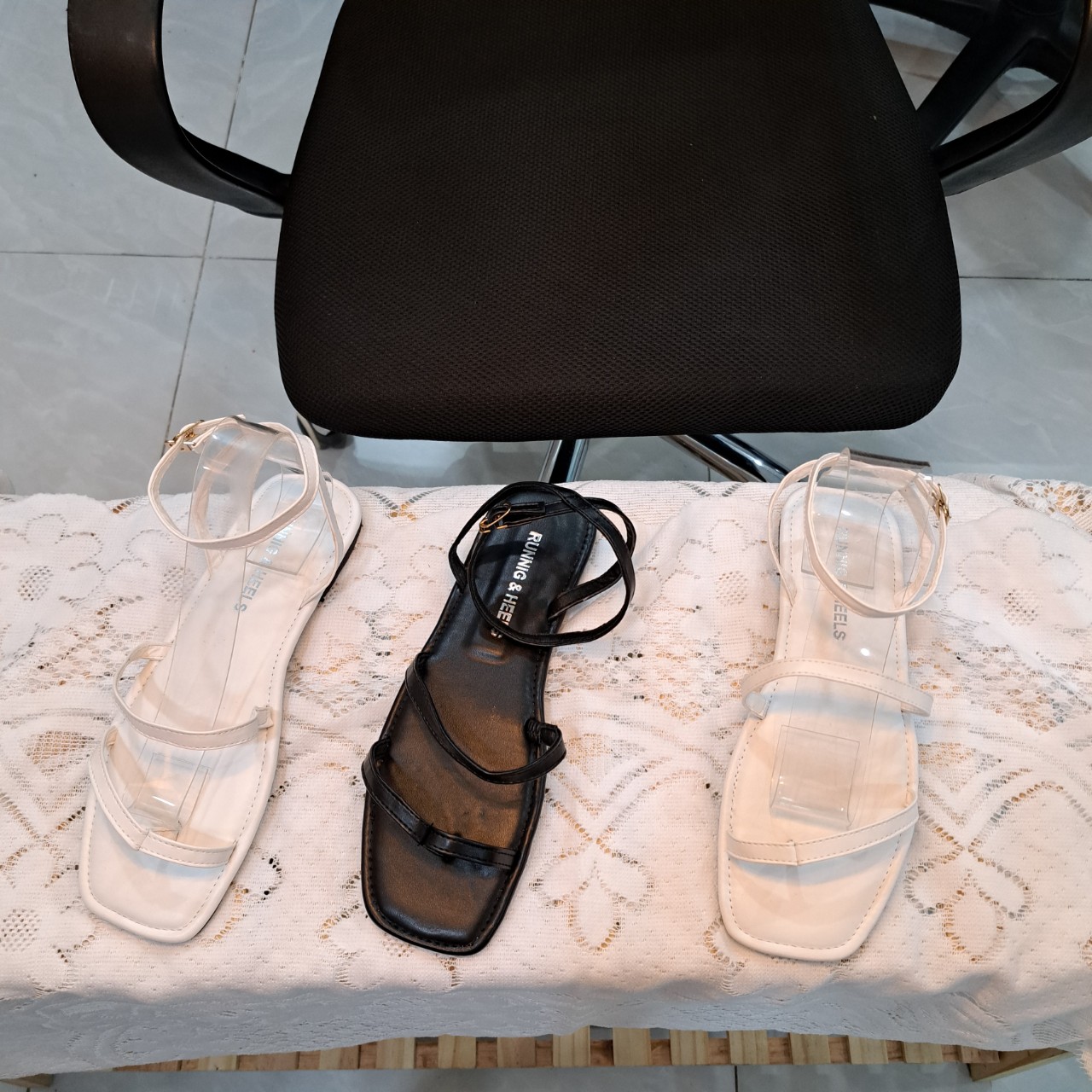 [HCM]giày sandal nữ big size đế bệt size lớn 41 42 43 44