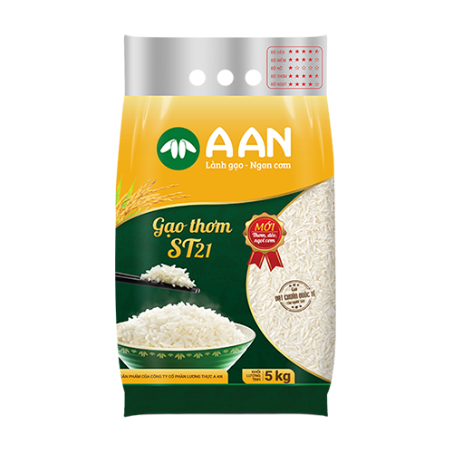 Gạo ST21 dẻo ngọt thơm cơm chính hãng A An đặc sản Sóc Trăng 5kg