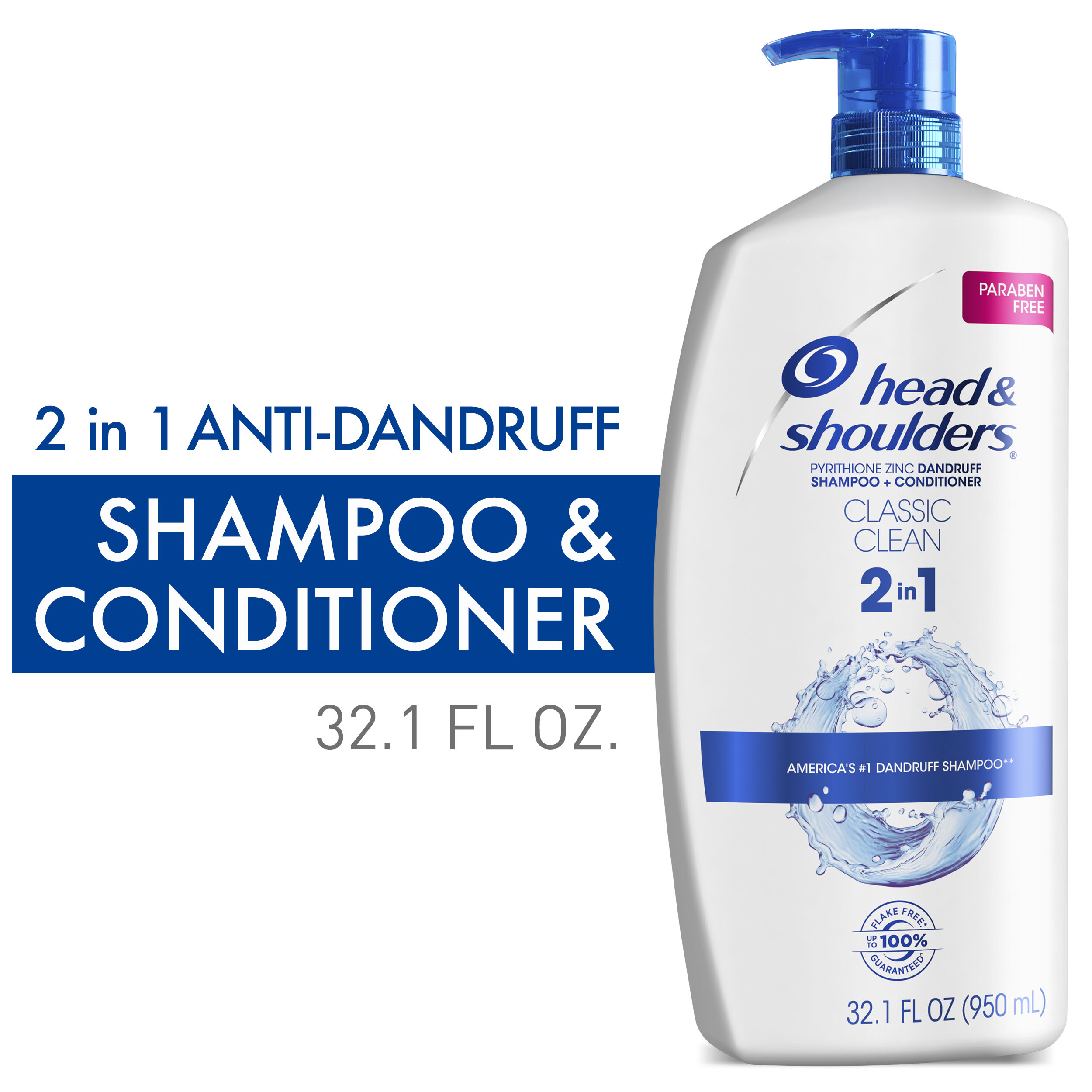 Dầu gội xả Head and Shoulders 2 in 1 Shampoo Conditioner Classic Clean nhập từ Mỹ – 950ml