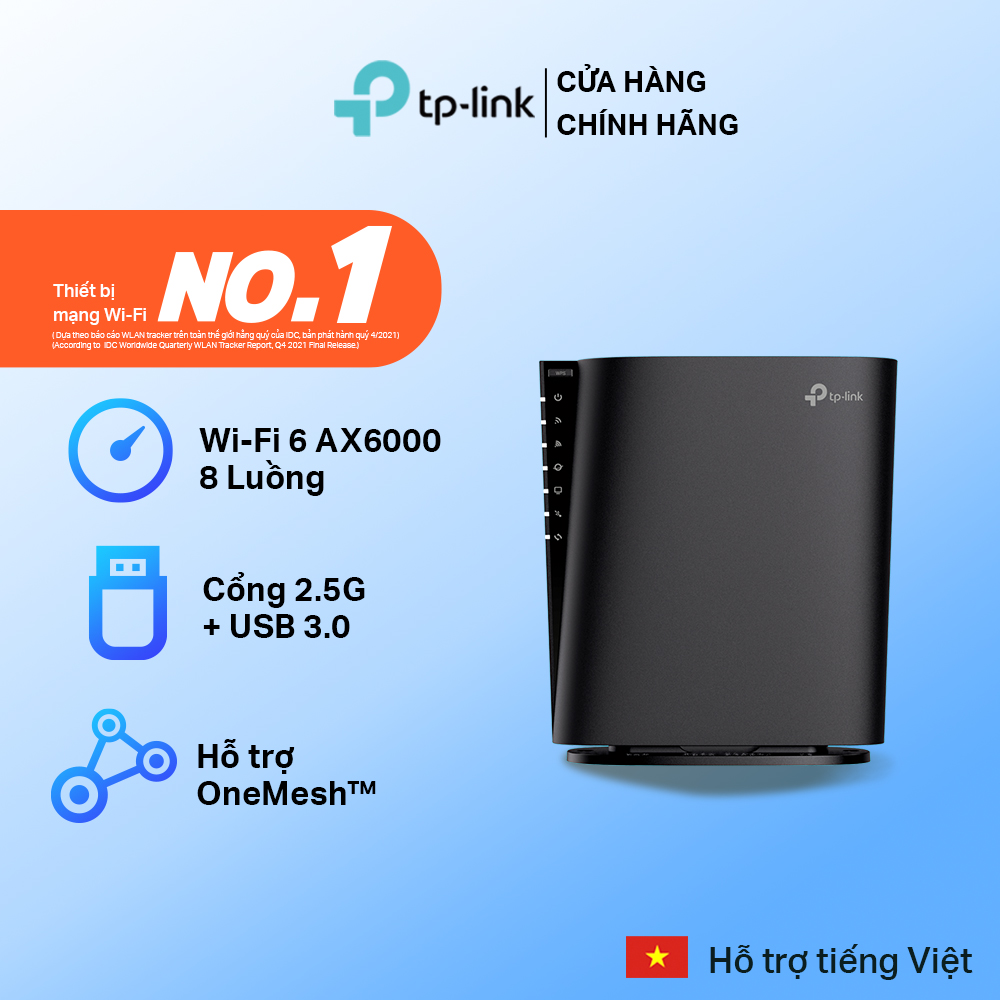 Bộ phát wifi tp-link archer ax80 8 luồng với cổng 2.5g ax6000