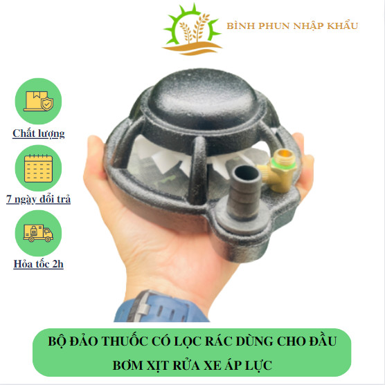Bộ đảo thuốc trộn phân phun thuốc có lọc rác dùng cho đầu bơm xịt thuốc trừ sâu