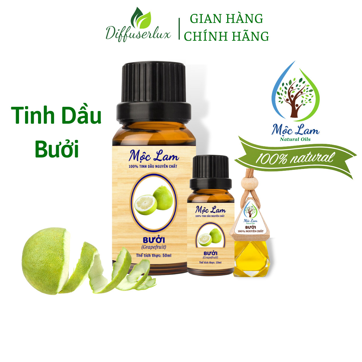Tinh dầu xông phòng Hoa Bưởi nguyên chất Mộc Lam 10ml-50ml giúp làm thơm phòng, thư giãn