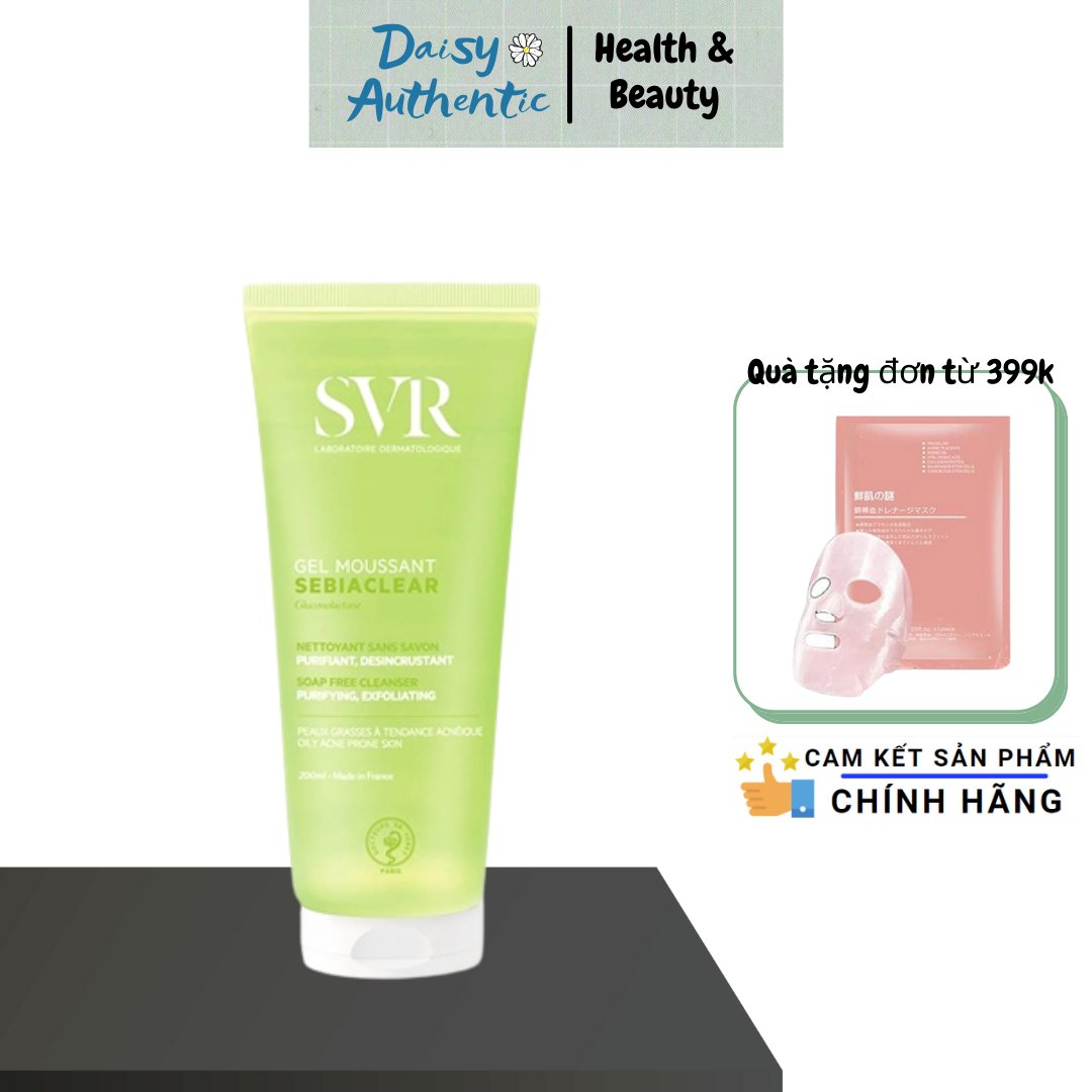 Sữa rửa mặt svr sebiaclear gel moussant cho da dầu mụn 200ml