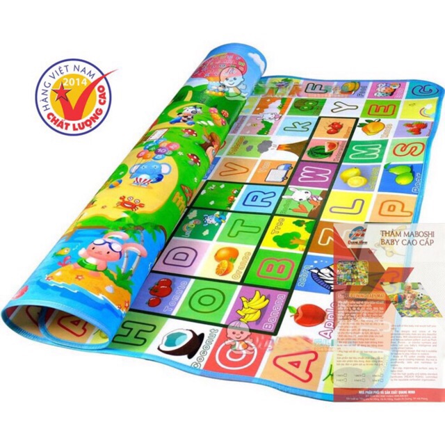 Thảm xốp 2 mặt cho bé maboshi nhiều kích cỡ, màu ngẫu nhiên
