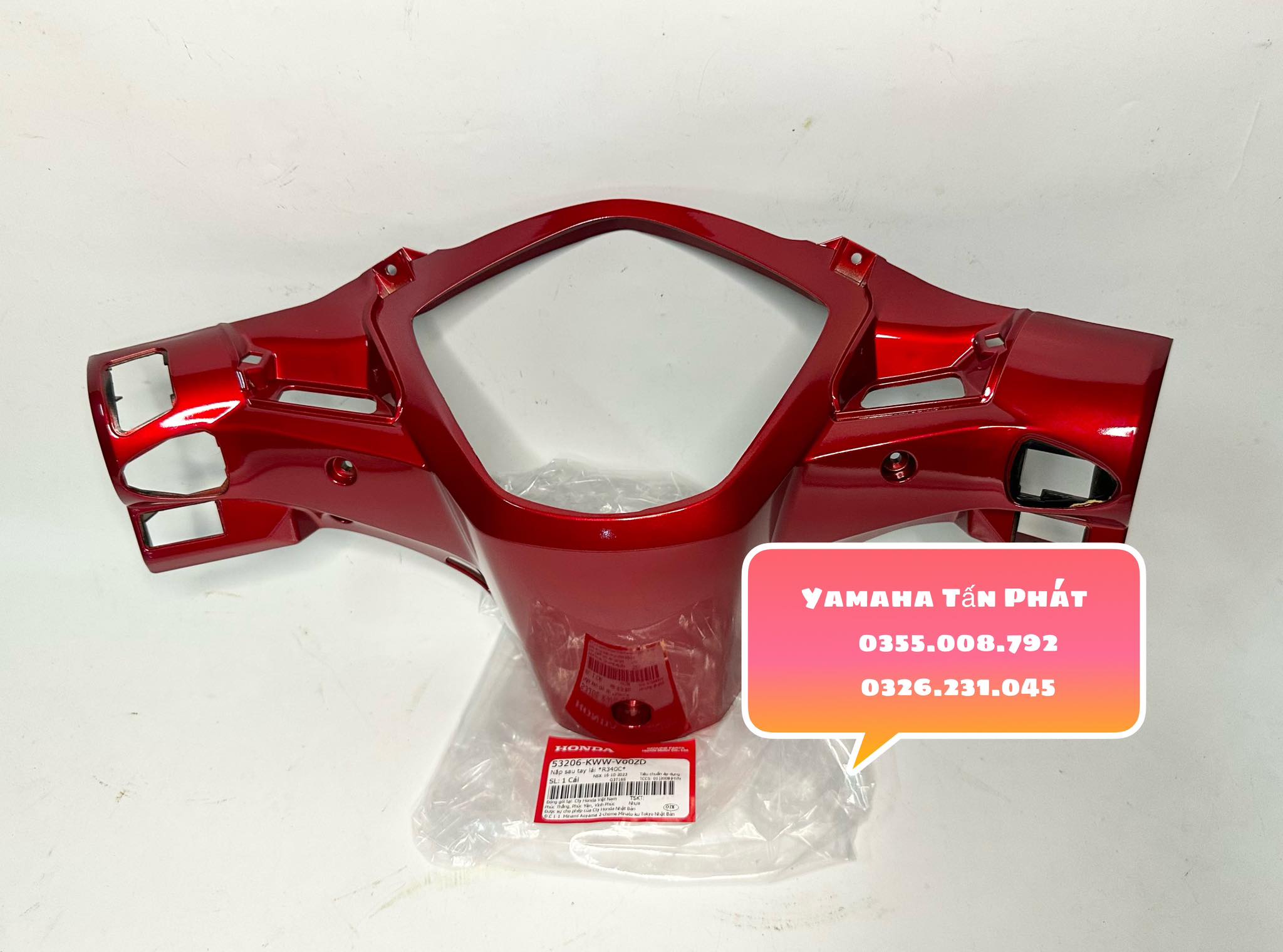 Ốp đầu sau - bợ cổ wave s110 - rsx110 màu đỏ chính hãng honda