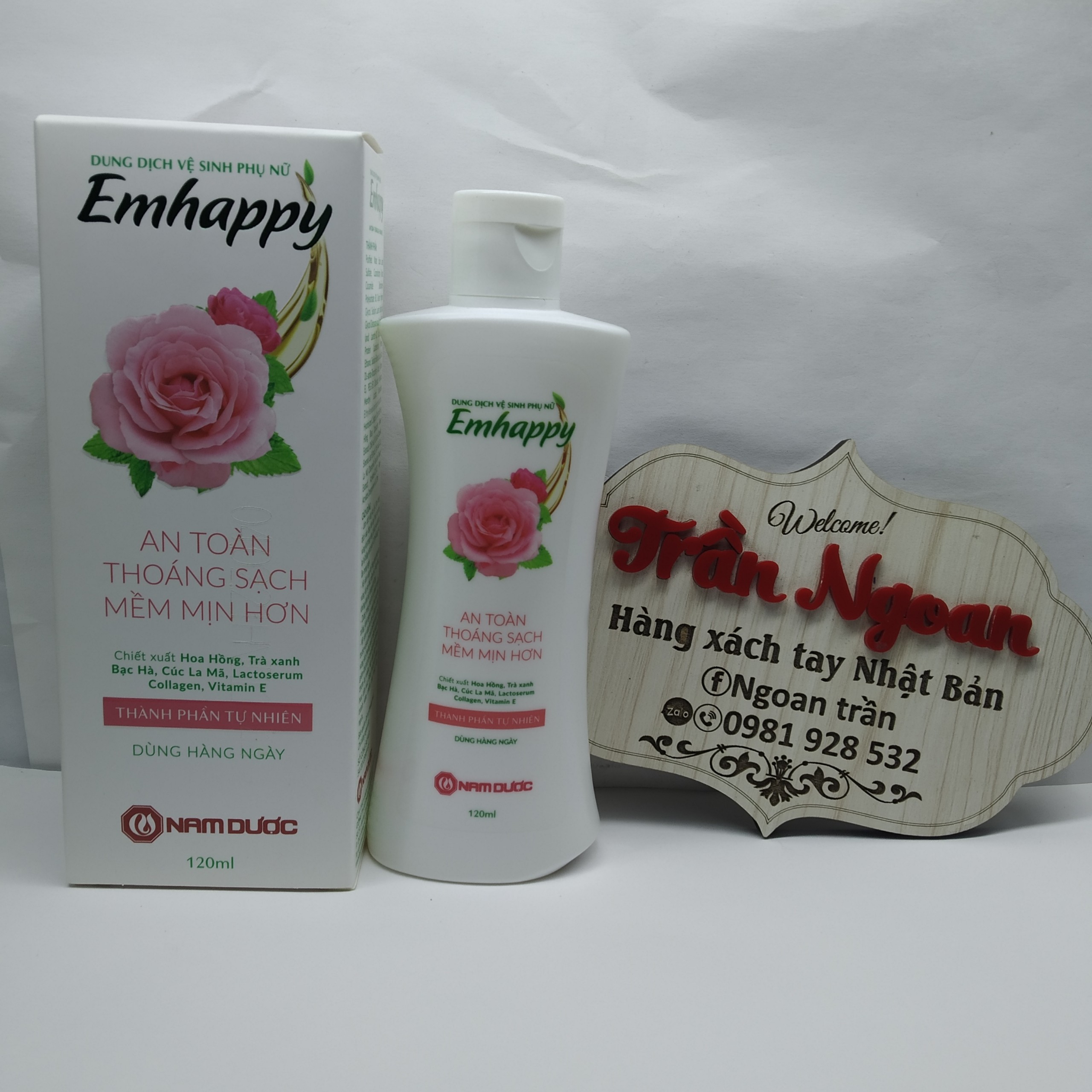 Dung dịch vệ sinh phụ nữ emhappy - chai 120ml