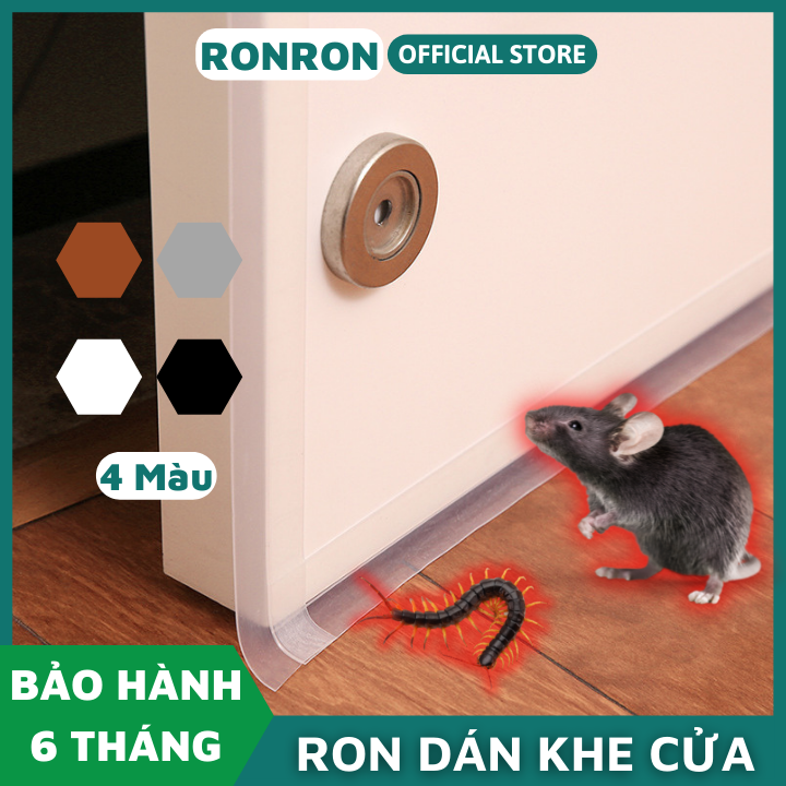 Cuộn 2 mét ron chặn khe cửa bản 25mm 35mm 45mm nẹp chống côn trùng dán chân cửa