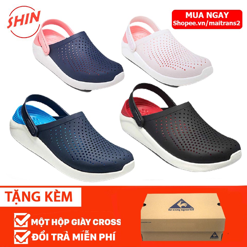 HOÀN TIỀN 15 Dép Cross Bít Đầu Họa Tiết nhiều Màu MAI221NSDSA Tặng Thêm 1 Hộp Giày Đi Bên Ngoài Mùa Hè Cho Nam