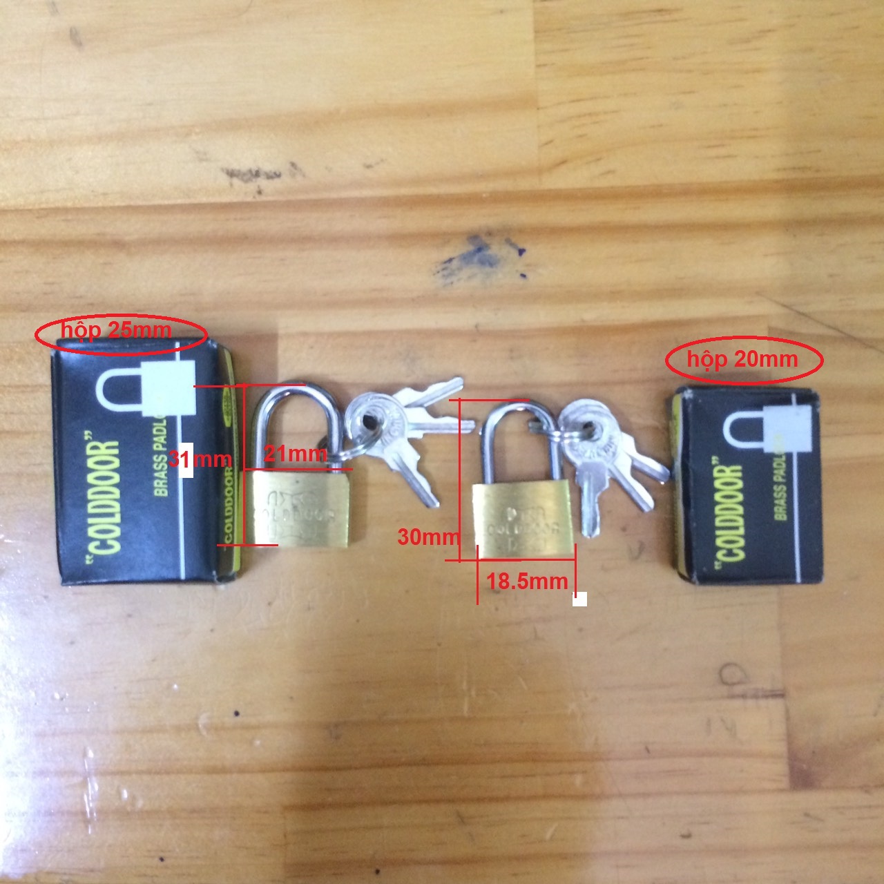 Ổ KHÓA NHỎ SIZE 20mm, 25mm chọn theo phân loại - DIY107