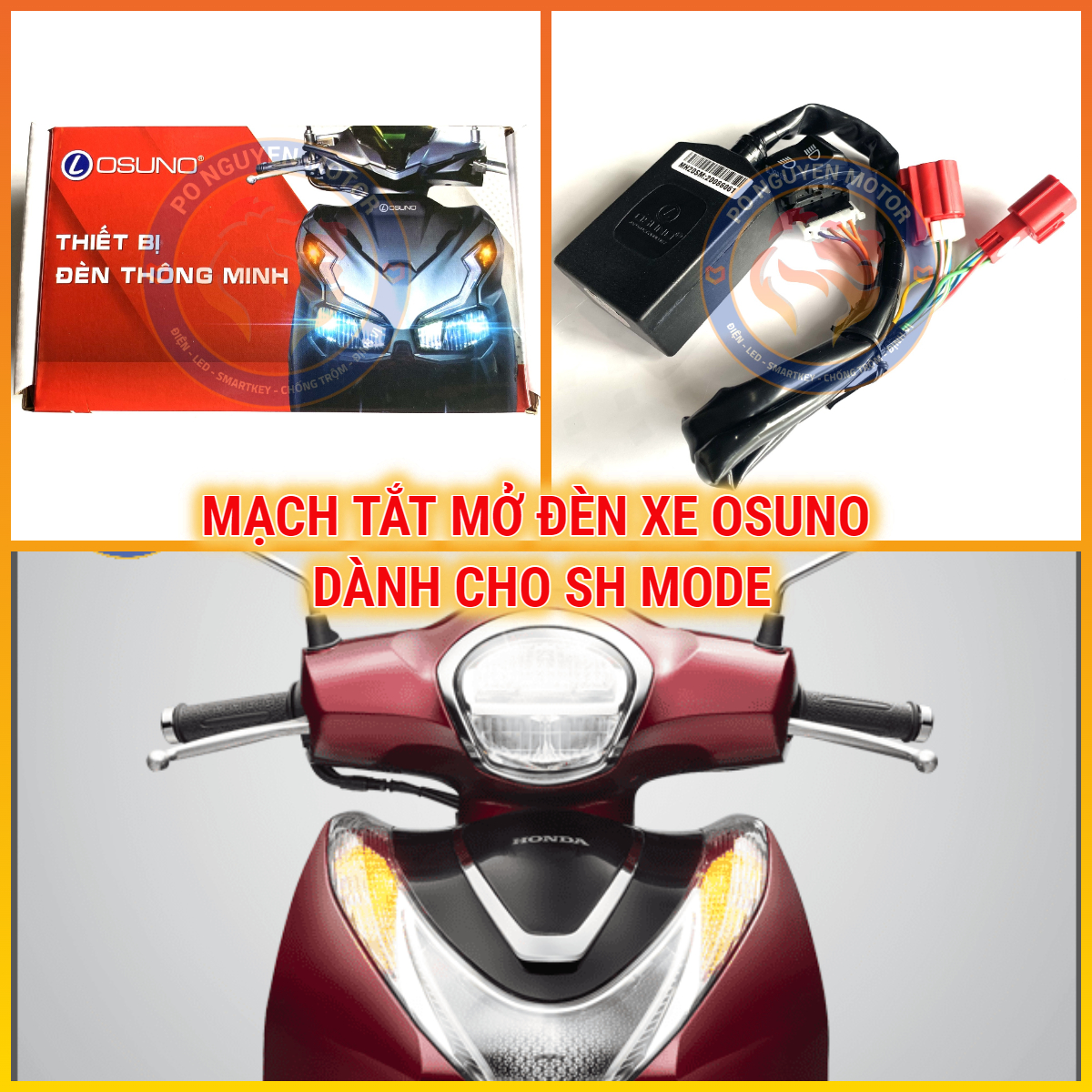 Mạch tắt mở đèn xe osuno dành cho honda sh mode