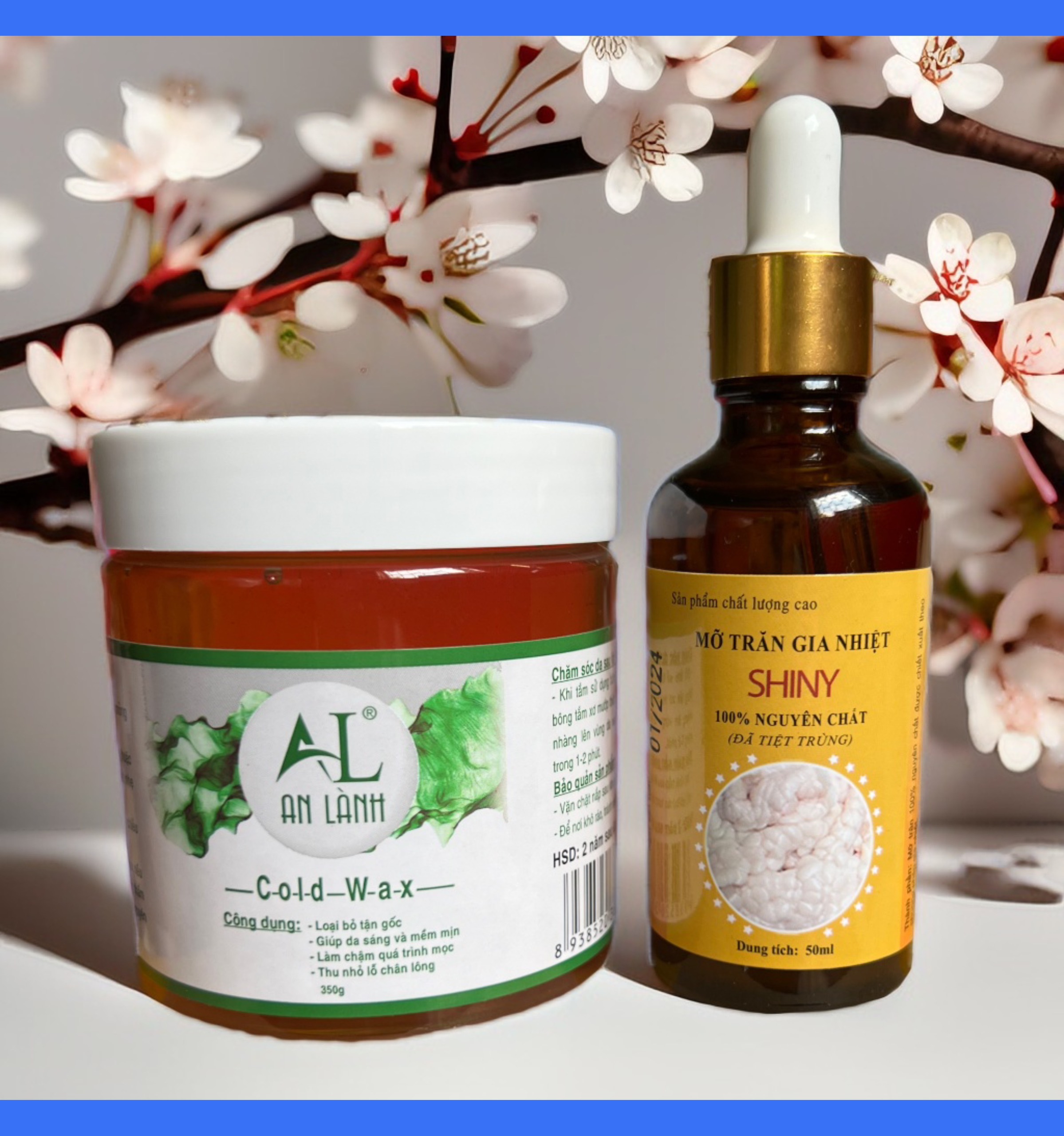 Deal Hủy Diệt - Combo Wax Tẩy Lông An Lành Và Mỡ Trăn Shiny Cao Cấp (Tặng Kèm Giấy Wax Và Que)