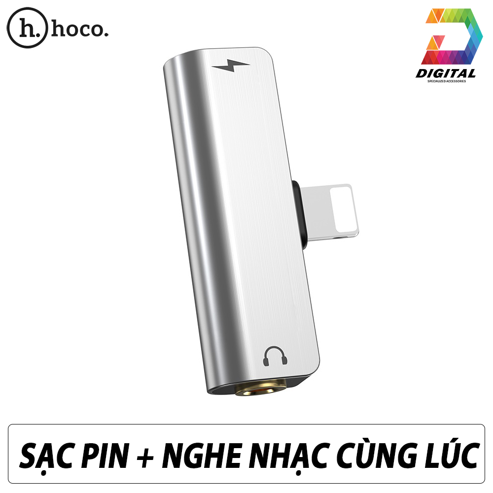 Jack Chia Cổng Lightning 1 Ra 2 Hoco LS25 Chính Hãng