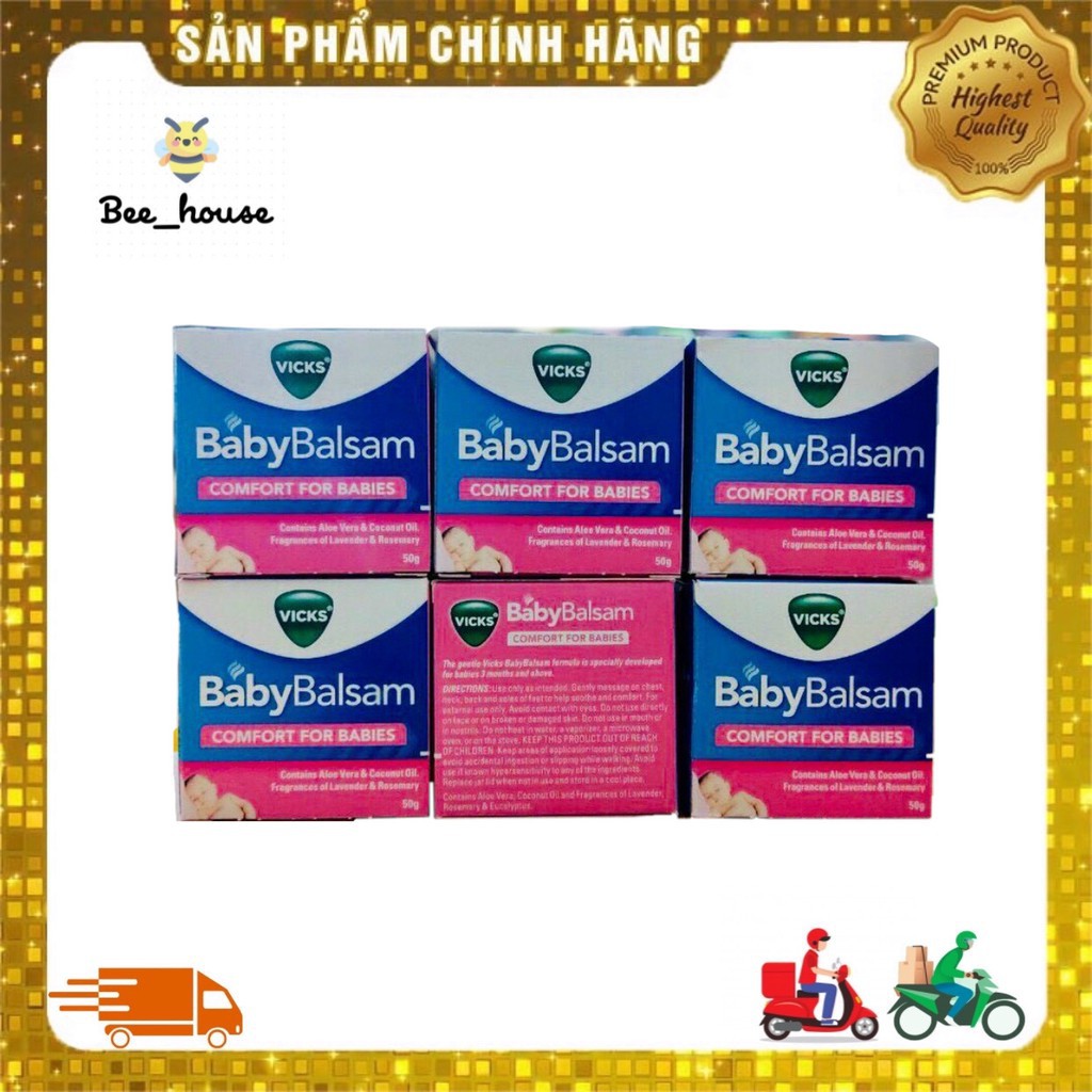 Dầu bôi ấm ngực vick baby balsam Úc (mẫu mới)giúp bé giảm ho -𝗕𝗘𝗘𝗛𝗢𝗨𝗦𝗘