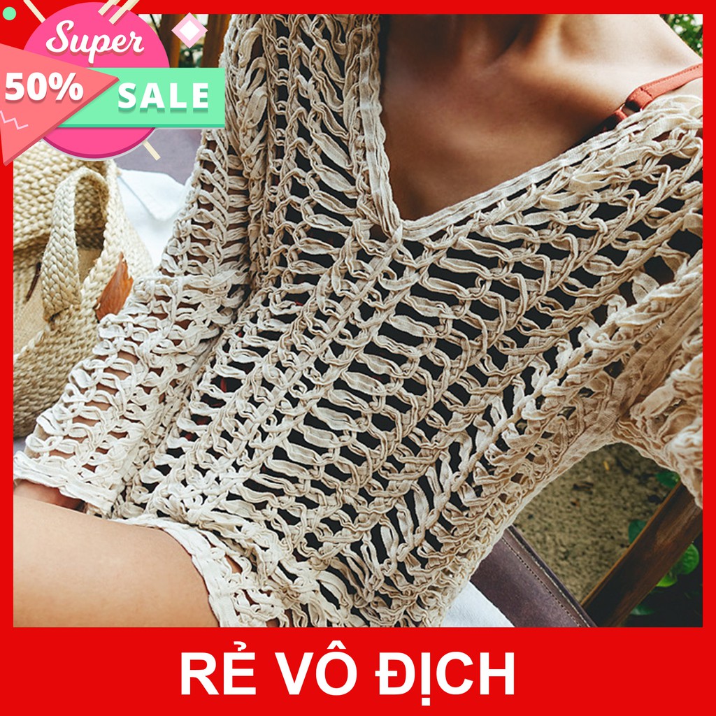 [HÀNG CAO CẤP] Áo lưới Châu Bùi đan dày sang chảnh