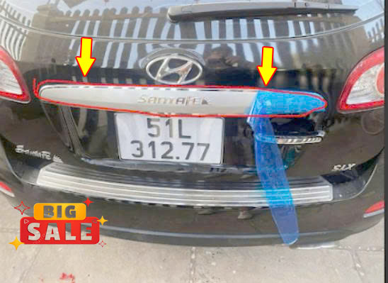 Ốp Tay Mở Cốp Santafe 2006 2007 2008 2009 2010 2011 2012 - Ốp Bảo Vệ Tay Cốp Hyundai Santafe
