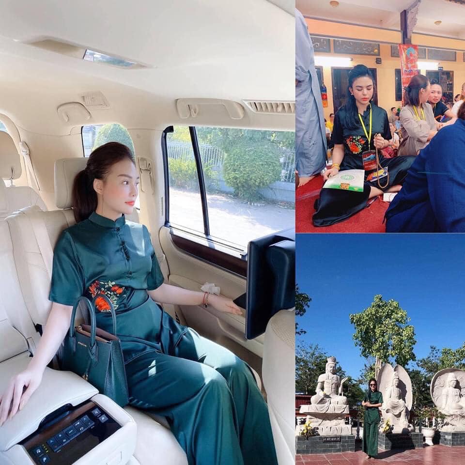 Pháp phục đi chùa thêu hoa nổi bật d02