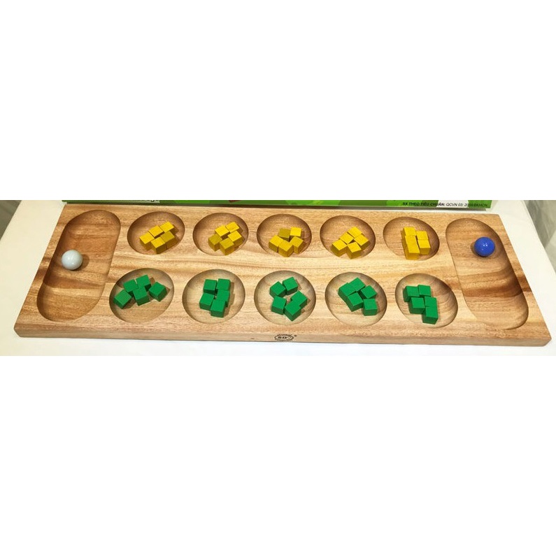 Bộ đồ chơi Ô Ăn Quan bằng gỗ - Đồ chơi dân gian Gemoni