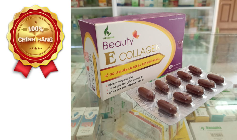 Bổ sung collagen tự nhiên giúp tăng kích thước vòng một, giảm nếp nhăn, giúp da căng mịn - Viên uống Beauty E Collagen chiết xuất mầm đậu nành - Hộp 30 viên [CHÍNH HÃNG]