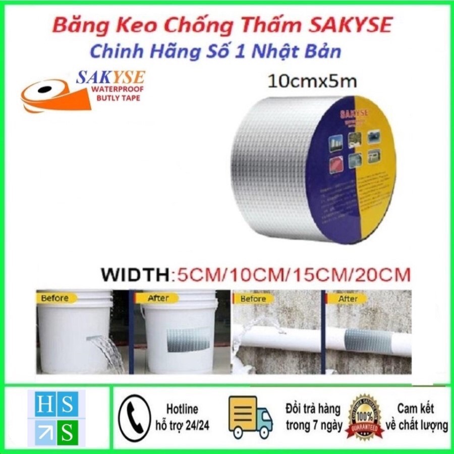 Băng keo siêu dính chống thấm nước bản rộng 10cm dài 5m