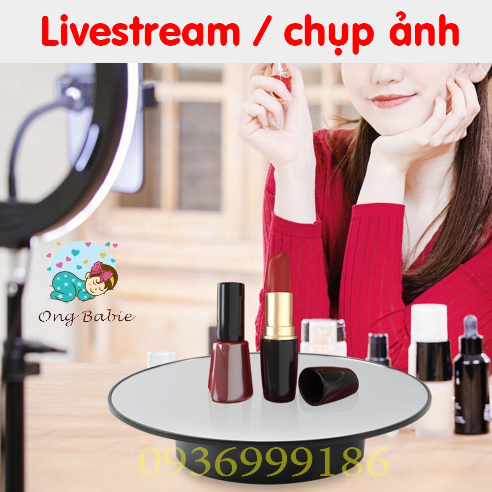 Đế xoay trưng bày sản phẩm 32cm, Quay 360 độ, Bàn xoay điện chụp ảnh sản phẩm, Chính hãng PULUZ