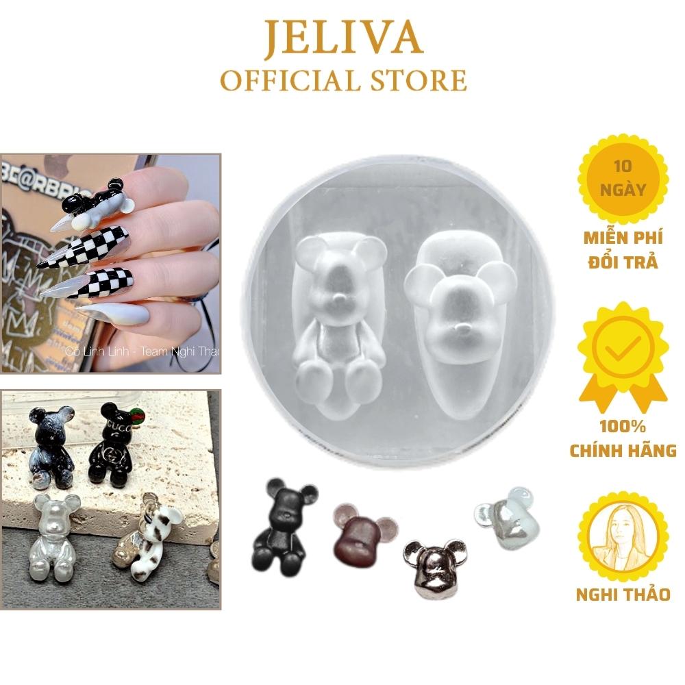 Khuôn silicon nail gấu bearbrick