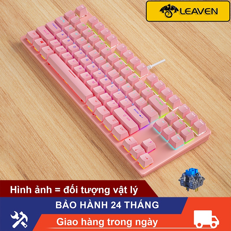 Bàn phím cơ rgb led K550 LEAVEN Giao hàng 24 giờ 87 phím Bàn phím máy tính