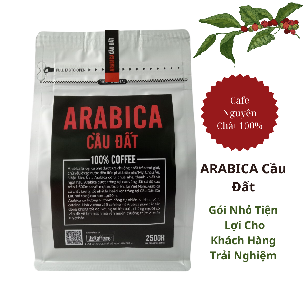 Cà phê Arabica Cầu Đất 250gr - The Kaffeine Coffee