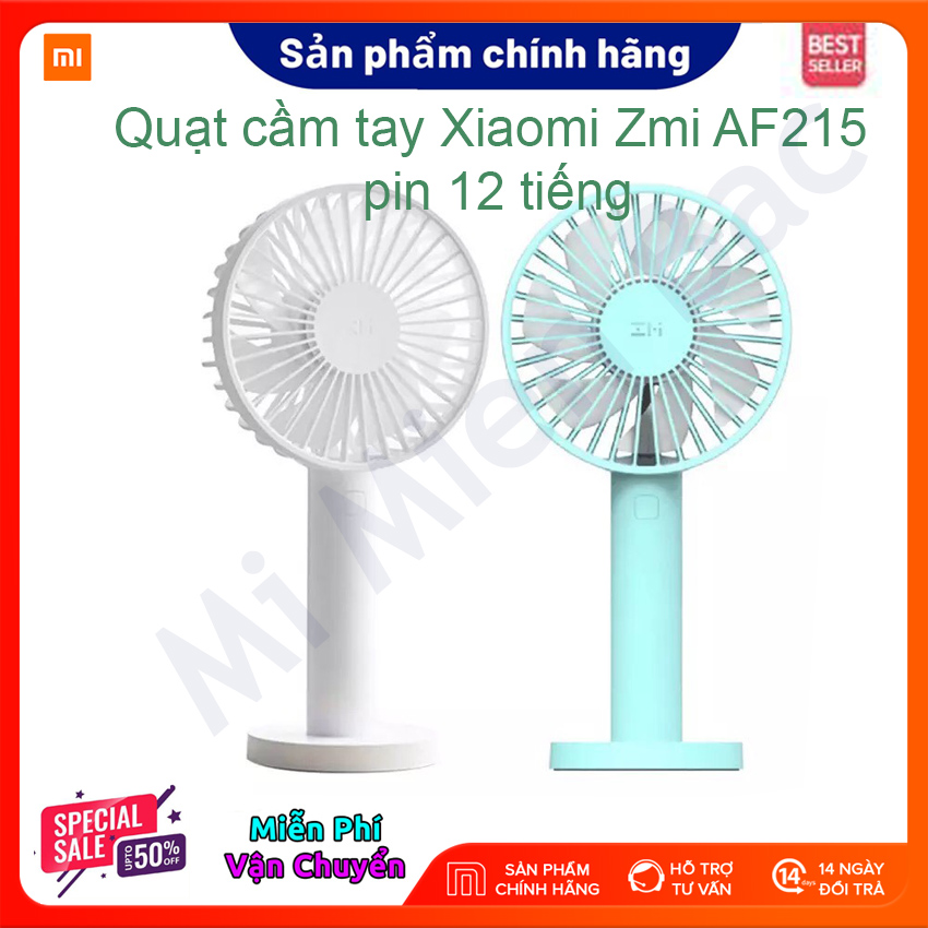 [CHÍNH HÃNG Xiaomi] Quạt cầm tay Zmi AF125 tích điện – Quạt mini Cầm Tay Xiaomi 2020 Dùng 12 tiếng – Pin 3350mAh – Cao Cấp - Siêu Nhẹ Tiện Lợi Đi Du Lịch hoặc Văn Phòng – Chính Hãng – Mi Miền Bắc