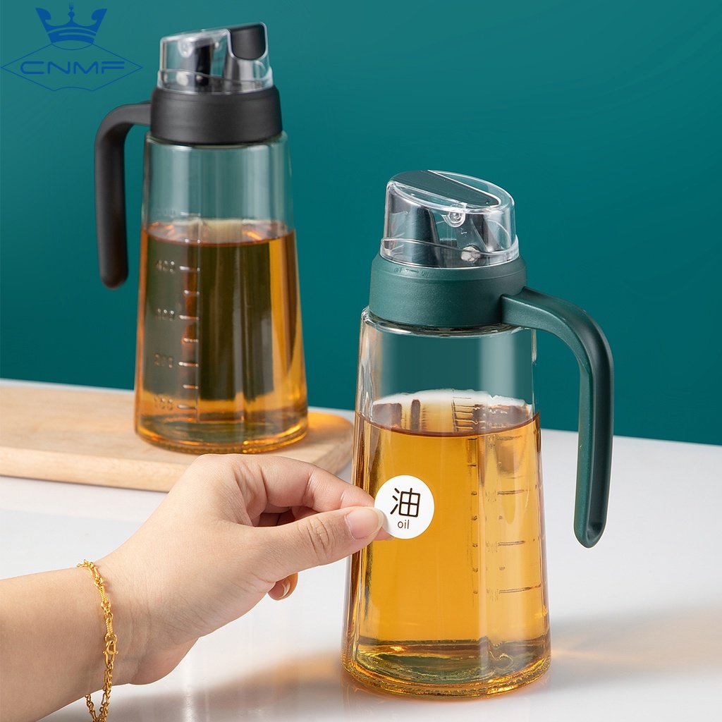 CNMF 630ml Glass Oil Bottle Soy Sauce Jar Vinegar Pot Leak-Proof Seasoning Storage Bottle Kitchen Gadgets